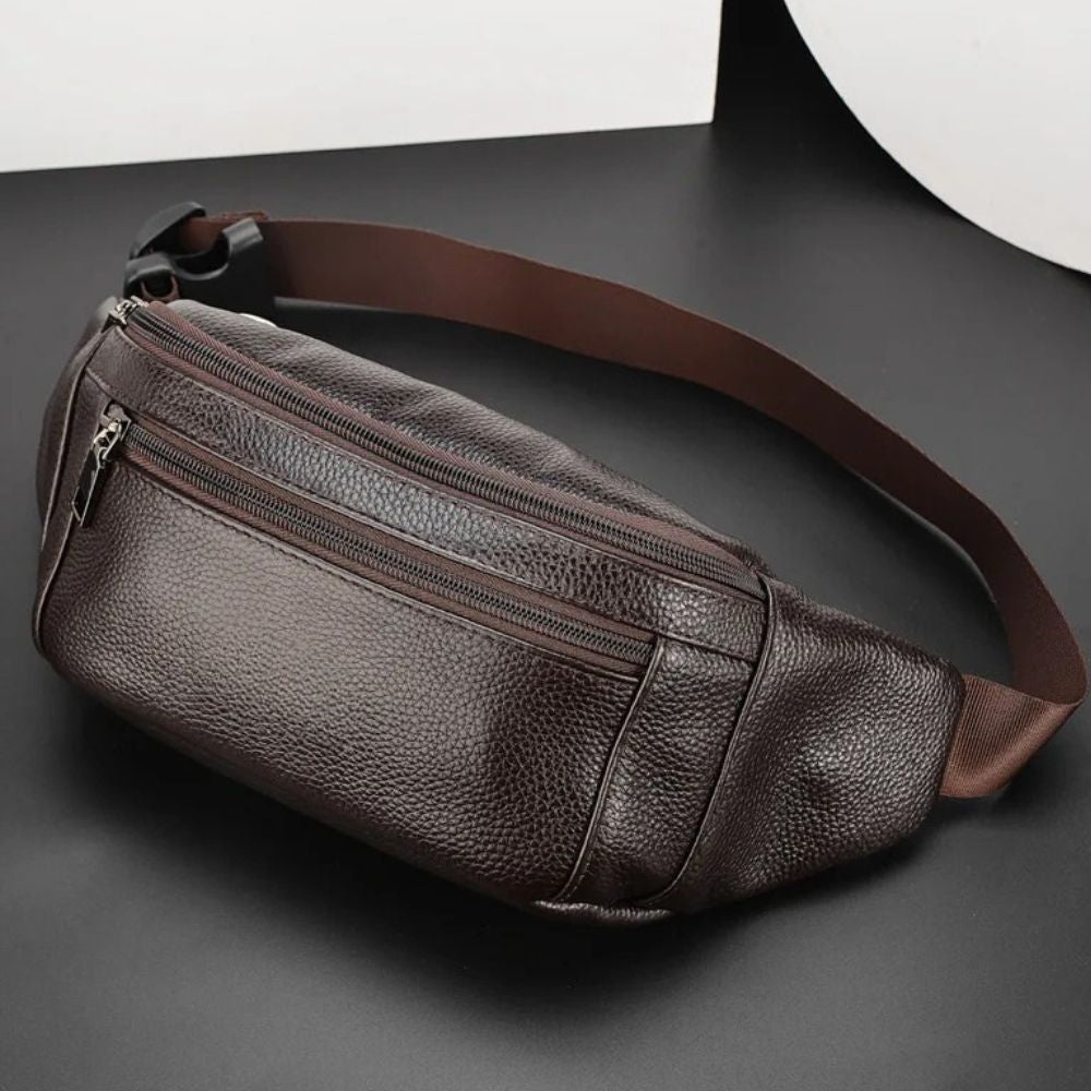 Sacoche banane en cuir - Elior