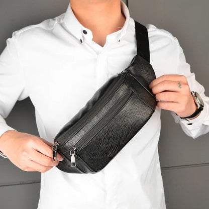 Sacoche banane en cuir - Elior