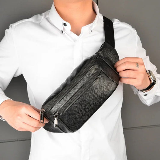 Sacoche banane en cuir - Elior