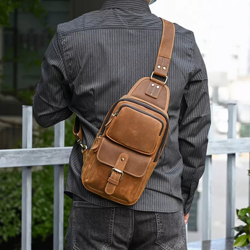 Sacoche bandoulière homme cuir - Sandro