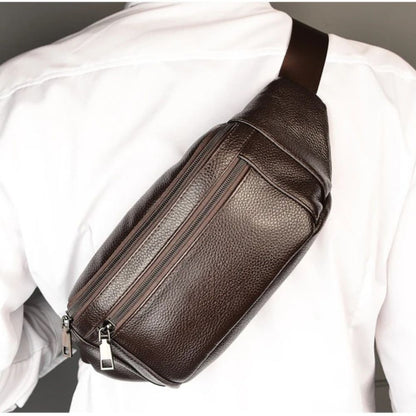 Sacoche banane en cuir - Elior