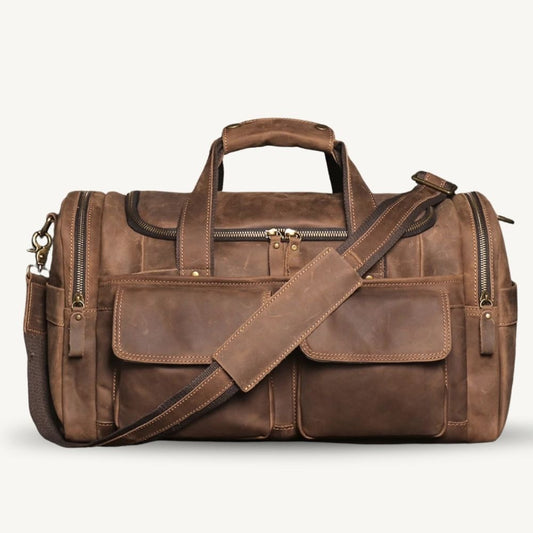 Sac de Voyage en Cuir Bandoulière avec Poches - Cédric