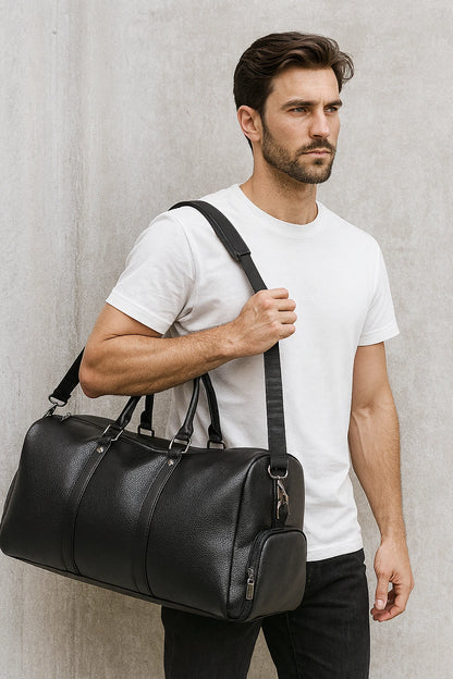 Sac de voyage style cuir en bandoulière - Brice