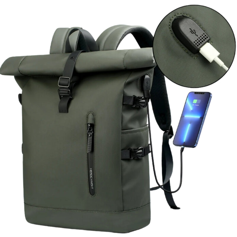 Sac à Dos Roll Top Voyage Imperméable, 20 à 27 L - Amos