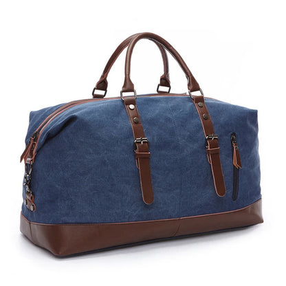 Sac de voyage en toile vintage, bandoulière - Basile