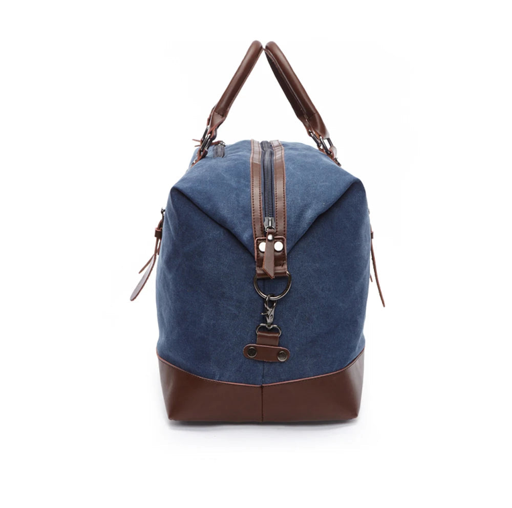 Sac de voyage en toile vintage, bandoulière - Basile