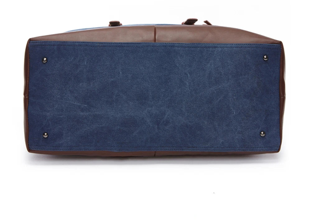 Sac de voyage en toile vintage, bandoulière - Basile