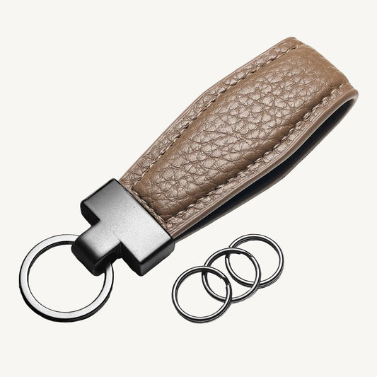 Porte Clé Homme Finition Simili Cuir