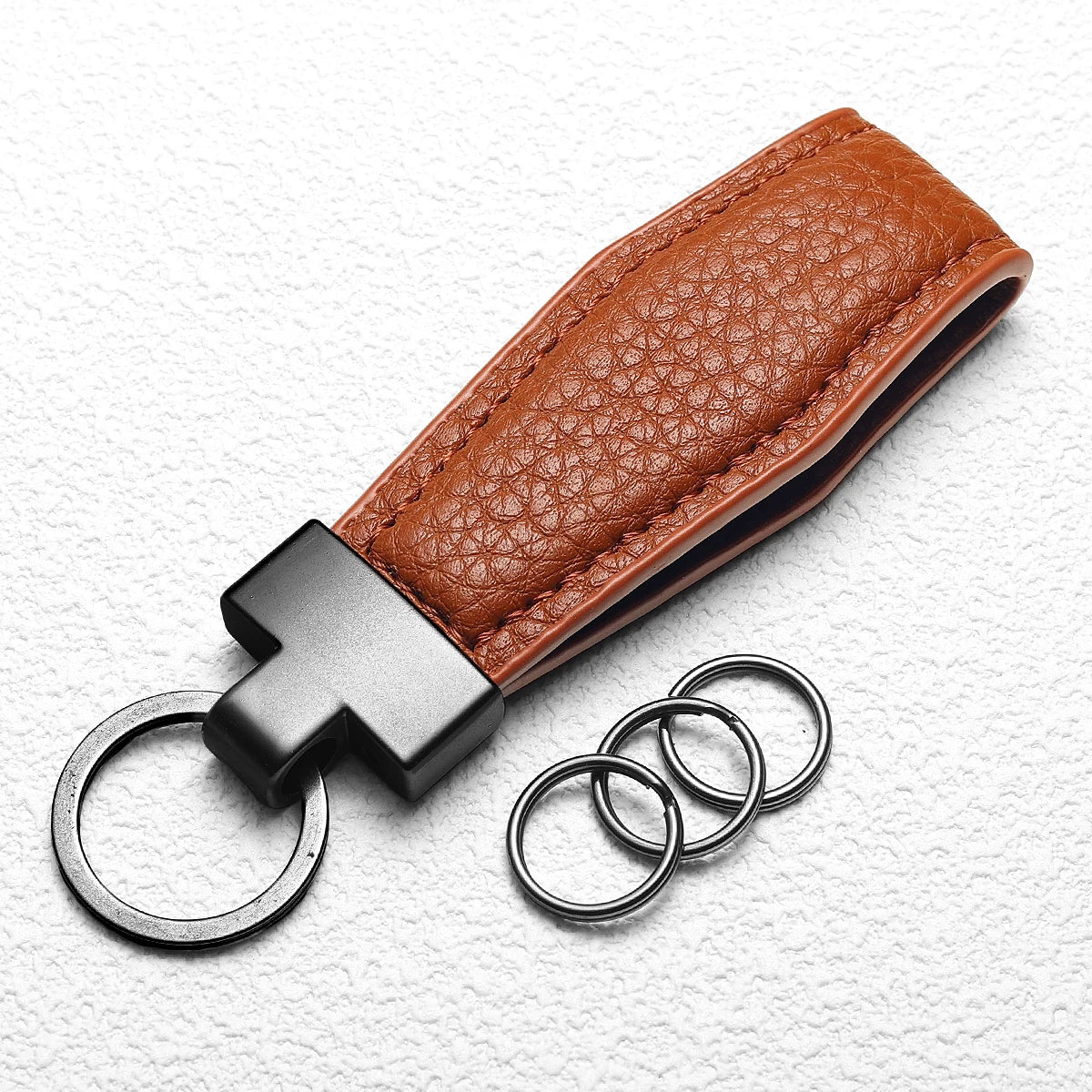 Porte Clé Homme Finition Cuir