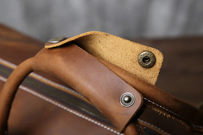 Sac de voyage en cuir véritable lisse - Damien