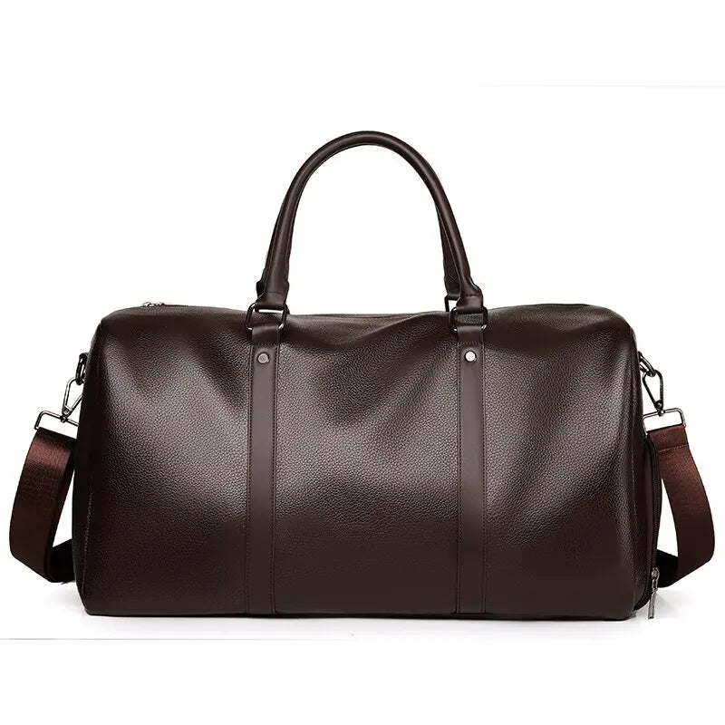 Sac de voyage style cuir en bandoulière - Brice