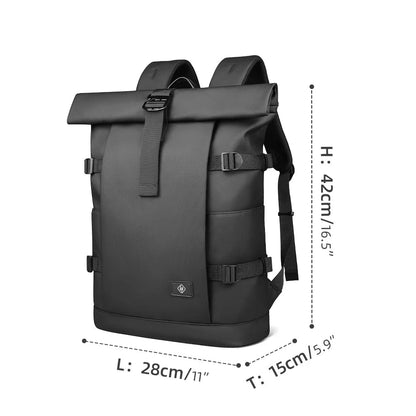 Sac à dos Roll Top - Extensible, pour ordinateur portable