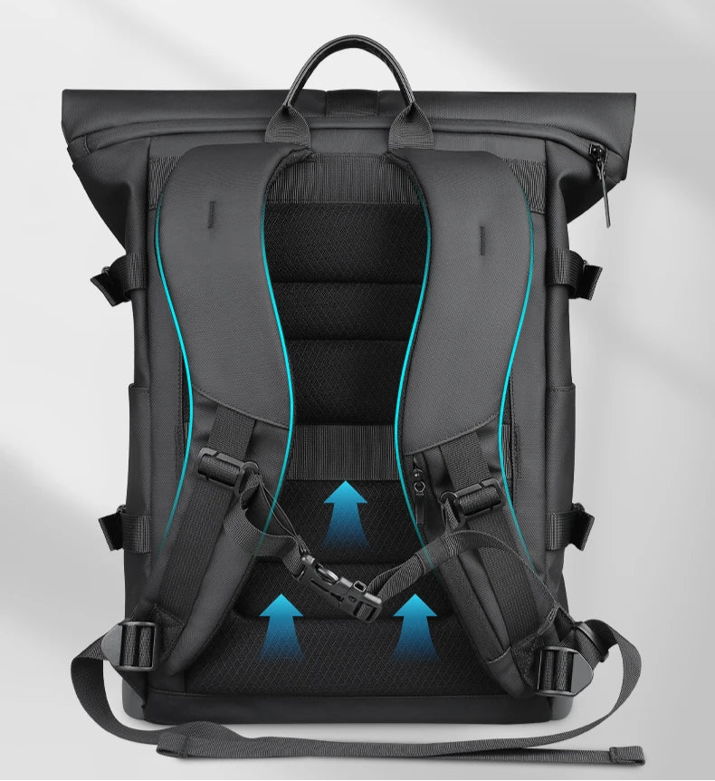 Sac à dos Roll Top - Extensible, pour ordinateur portable