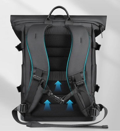 Sac à dos Roll Top - Extensible, pour ordinateur portable