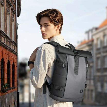 Sac à dos Roll Top - Extensible, pour ordinateur portable