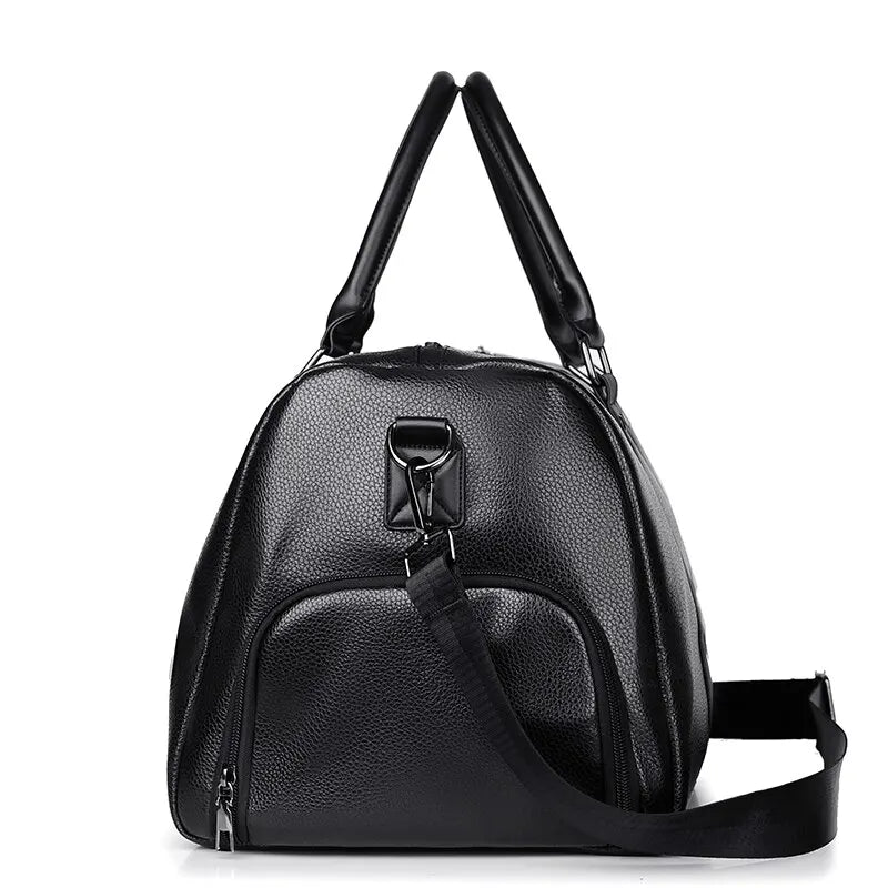 Sac de voyage style cuir en bandoulière - Brice
