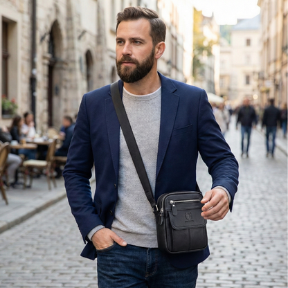 Sacoche bandoulière cuir - Merlin