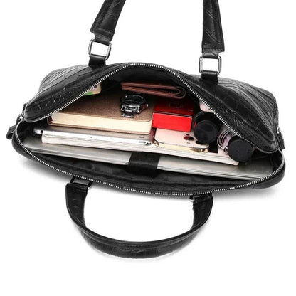 Sacoche ordinateur cuir crocodile - Thibault